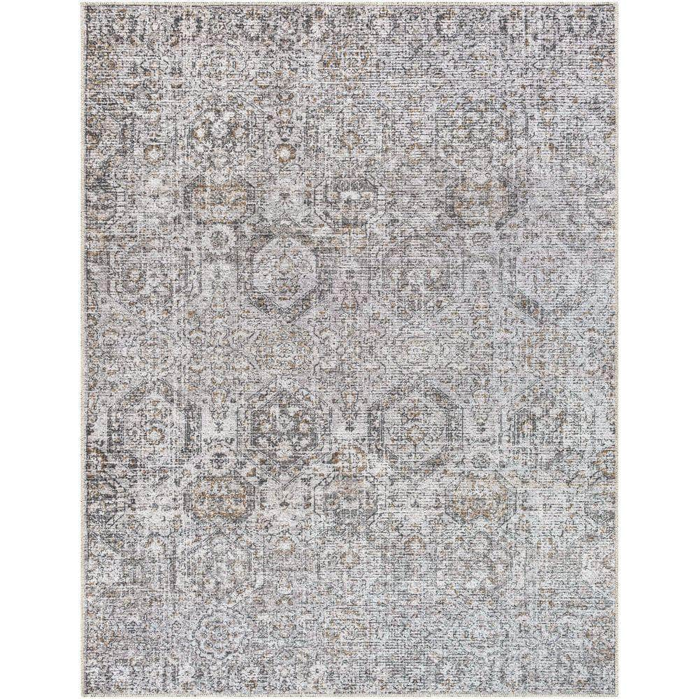 Machine Woven VNY-2309 Light Gray, Black Rugs #color_light gray, black