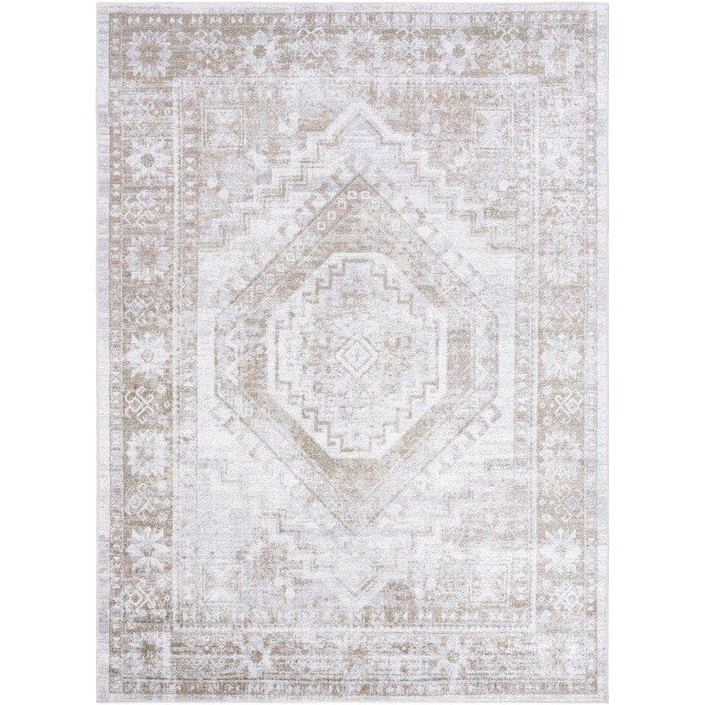 Machine Woven LLL-2361 Light Silver, White Rugs #color_light silver, white