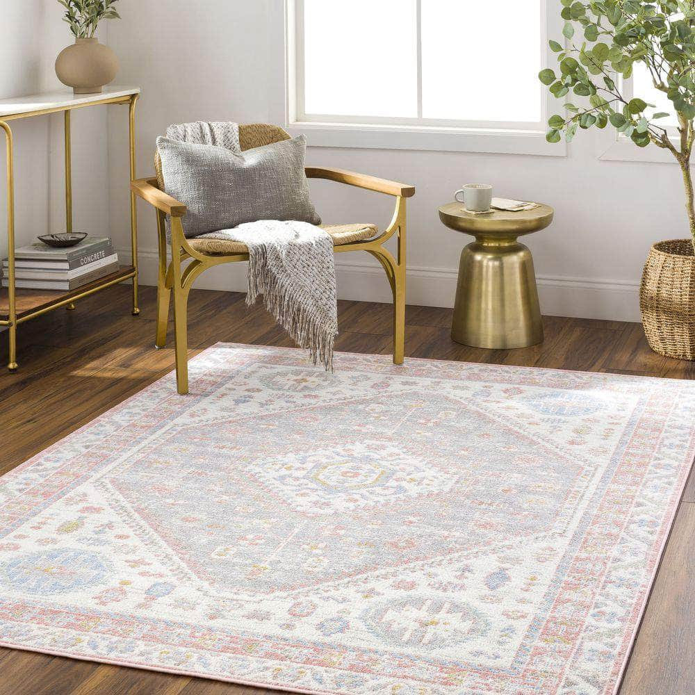 Machine Woven LVR-2348 Ivory, Plum Rugs #color_ivory, plum