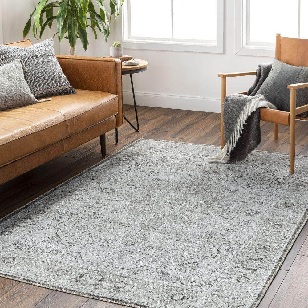 Machine Woven AML-2368 Light Sage, Charcoal Rugs #color_light sage, charcoal