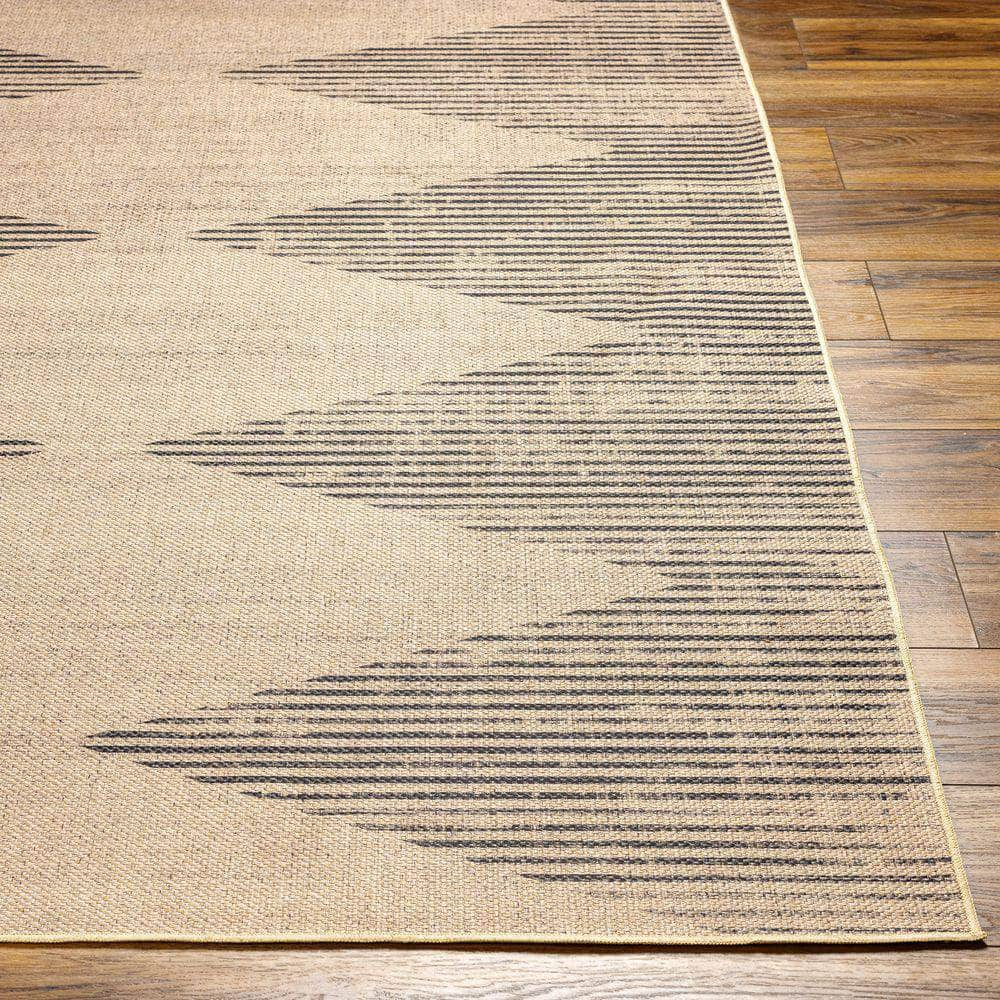 Machine Woven EZT-2310 Light Brown, Black Rugs #color_light brown, black