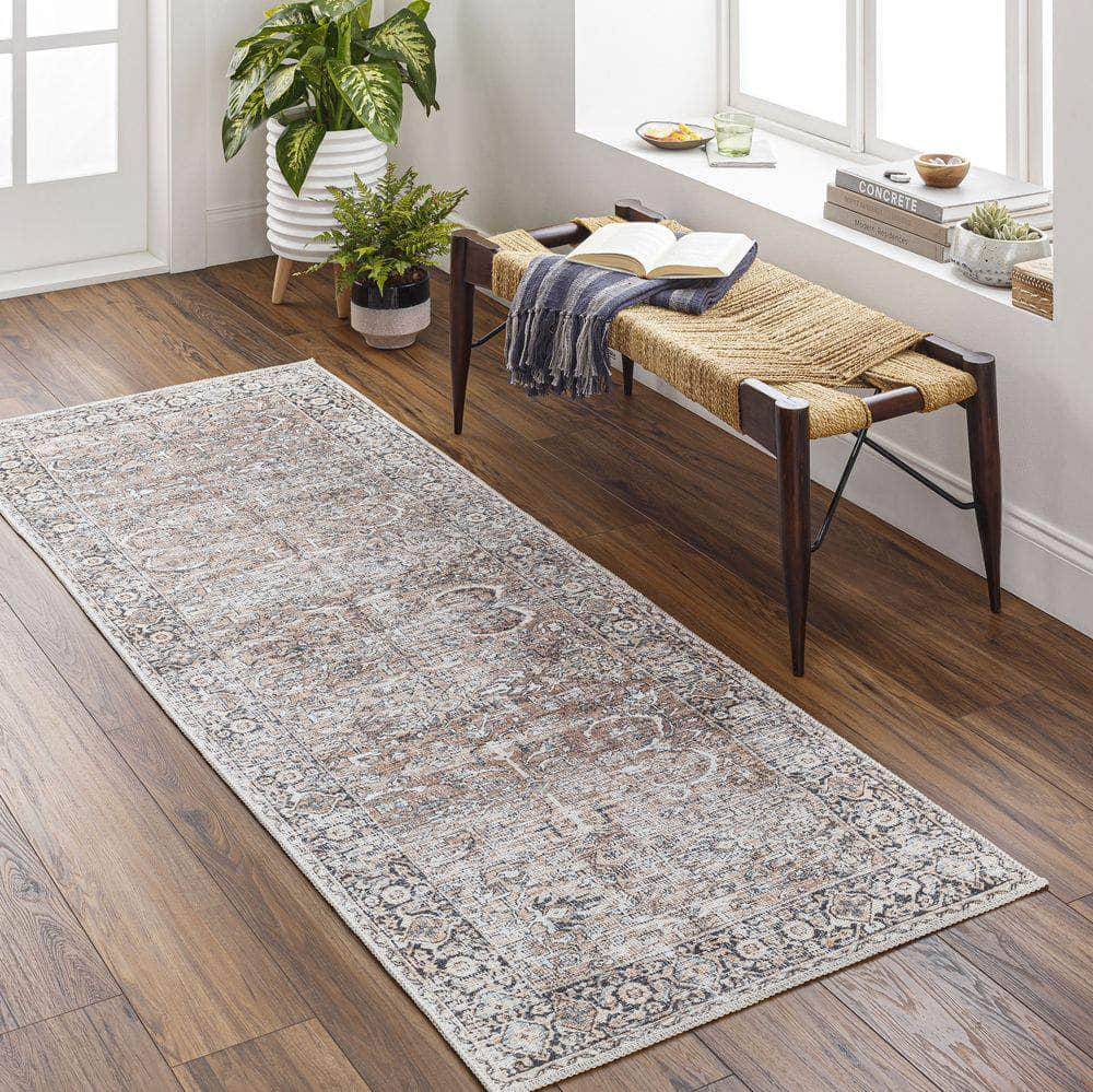 Machine Woven KMR-2308 Brown, Dark Brown Rugs #color_brown, dark brown