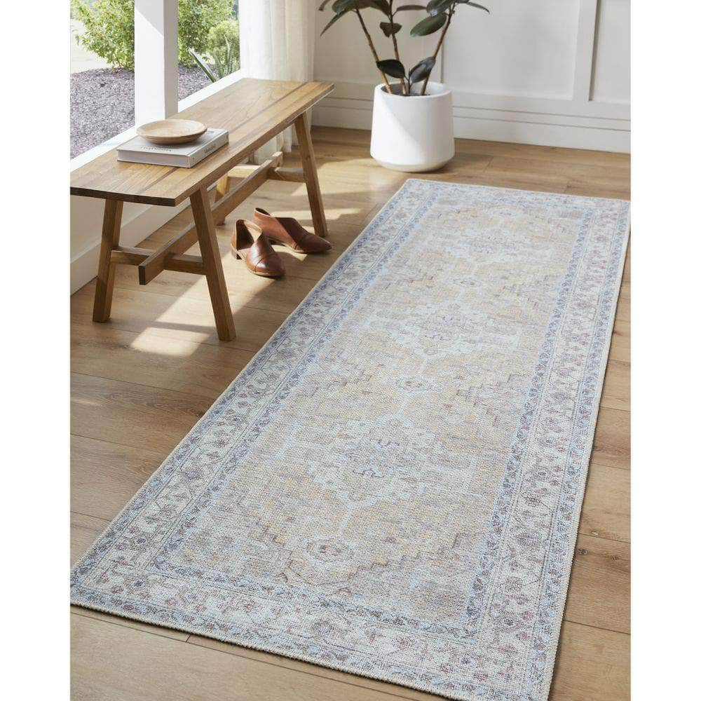 Machine Woven AML-2373 Tan, Light Gray Rugs #color_tan, light gray