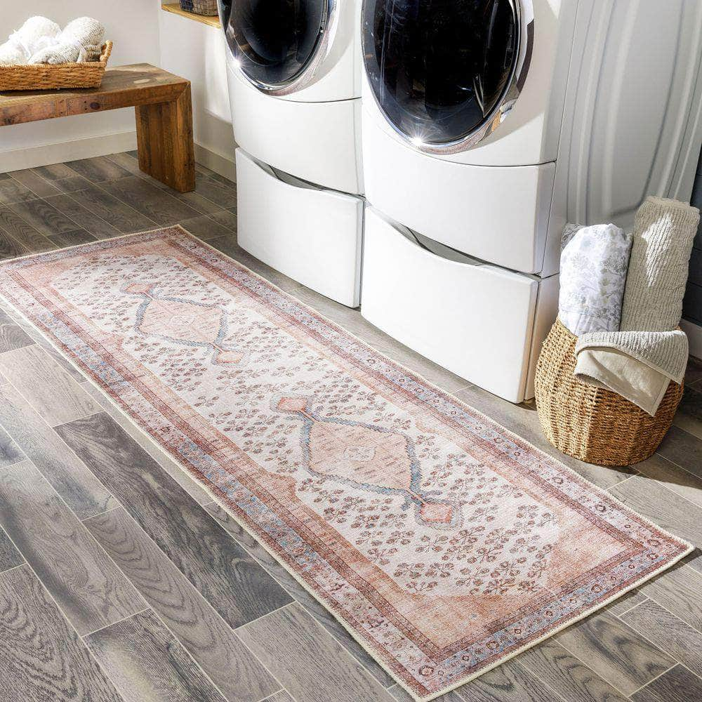 Machine Woven AML-2326 Blush, Light Gray Rugs #color_blush, light gray