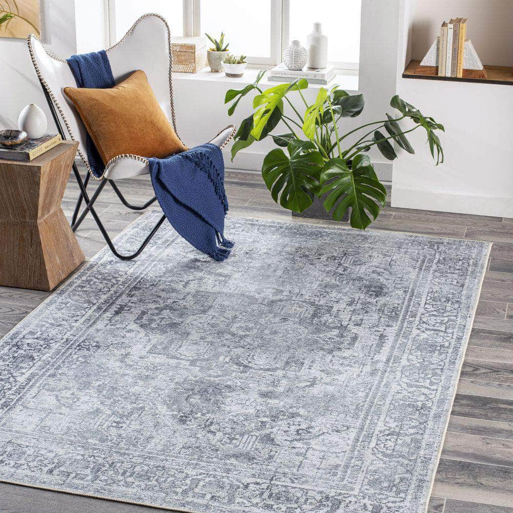 Machine Woven THI-2710 Light Gray, Gray Rugs #color_light gray, gray