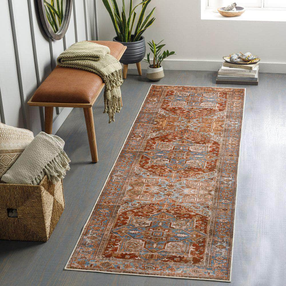 Machine Woven LVB-2304 Burnt Orange, Dusty Coral Rugs #color_burnt orange, dusty coral