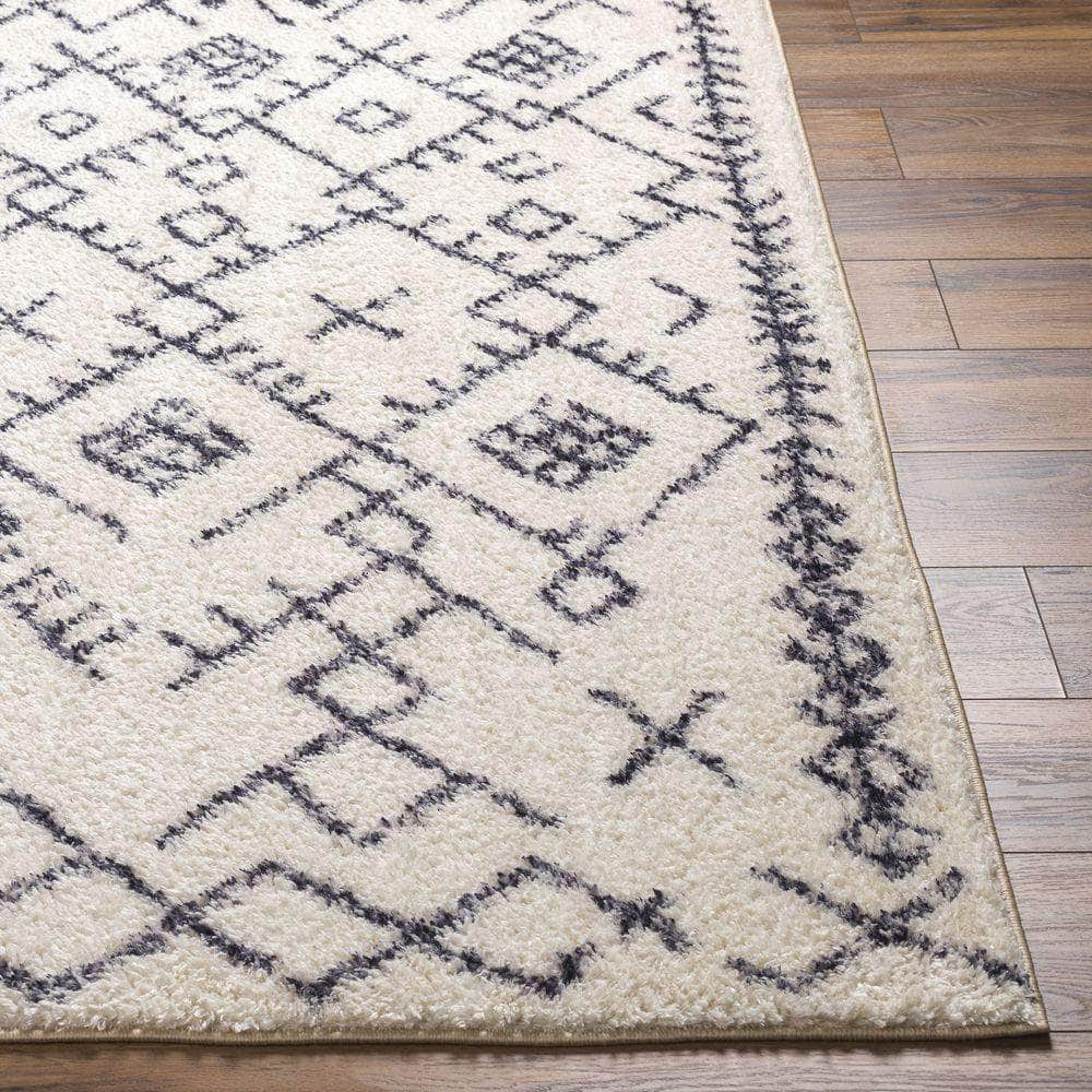 Machine Woven LKK-2308 Ivory, Black Rugs #color_ivory, black