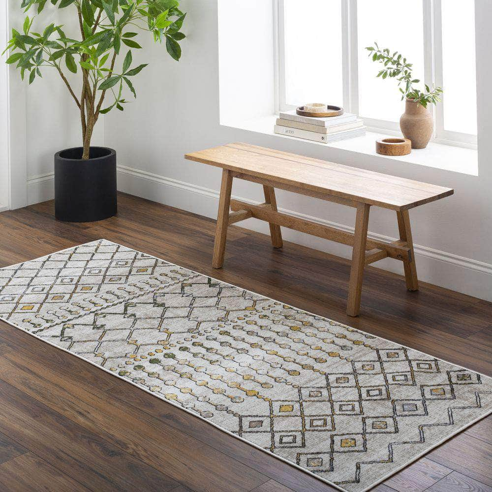 Machine Woven LVR-2337 Sage, Mustard Rugs #color_sage, mustard