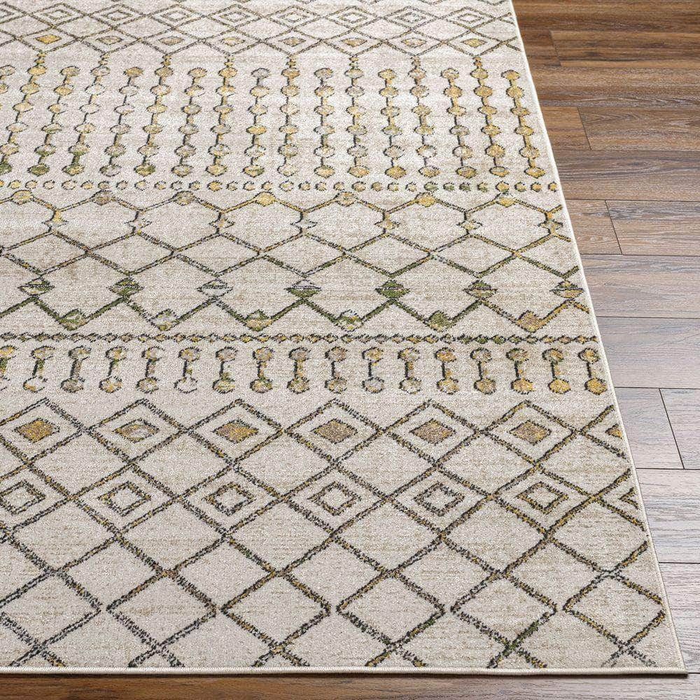 Machine Woven LVR-2337 Sage, Mustard Rugs #color_sage, mustard