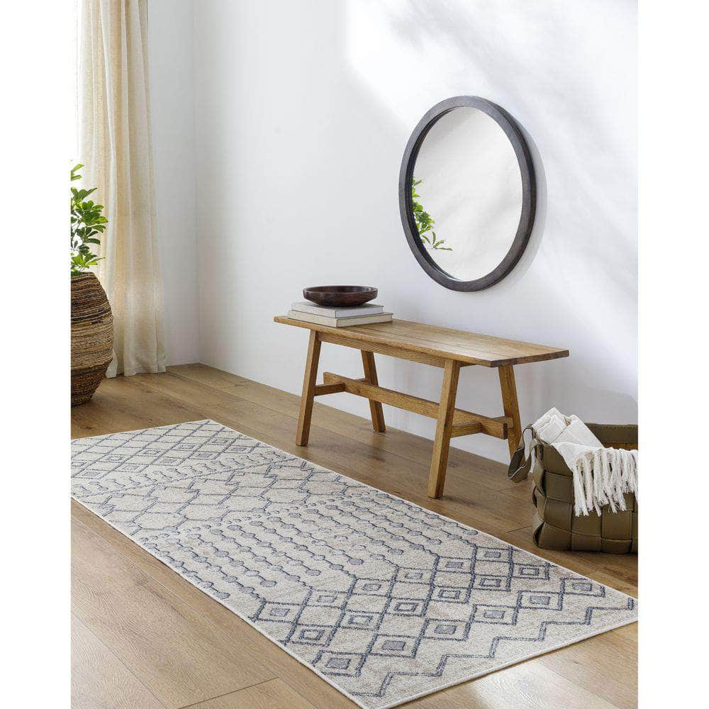 Machine Woven LVR-2339 Ink Blue, Gray Rugs #color_ink blue, gray