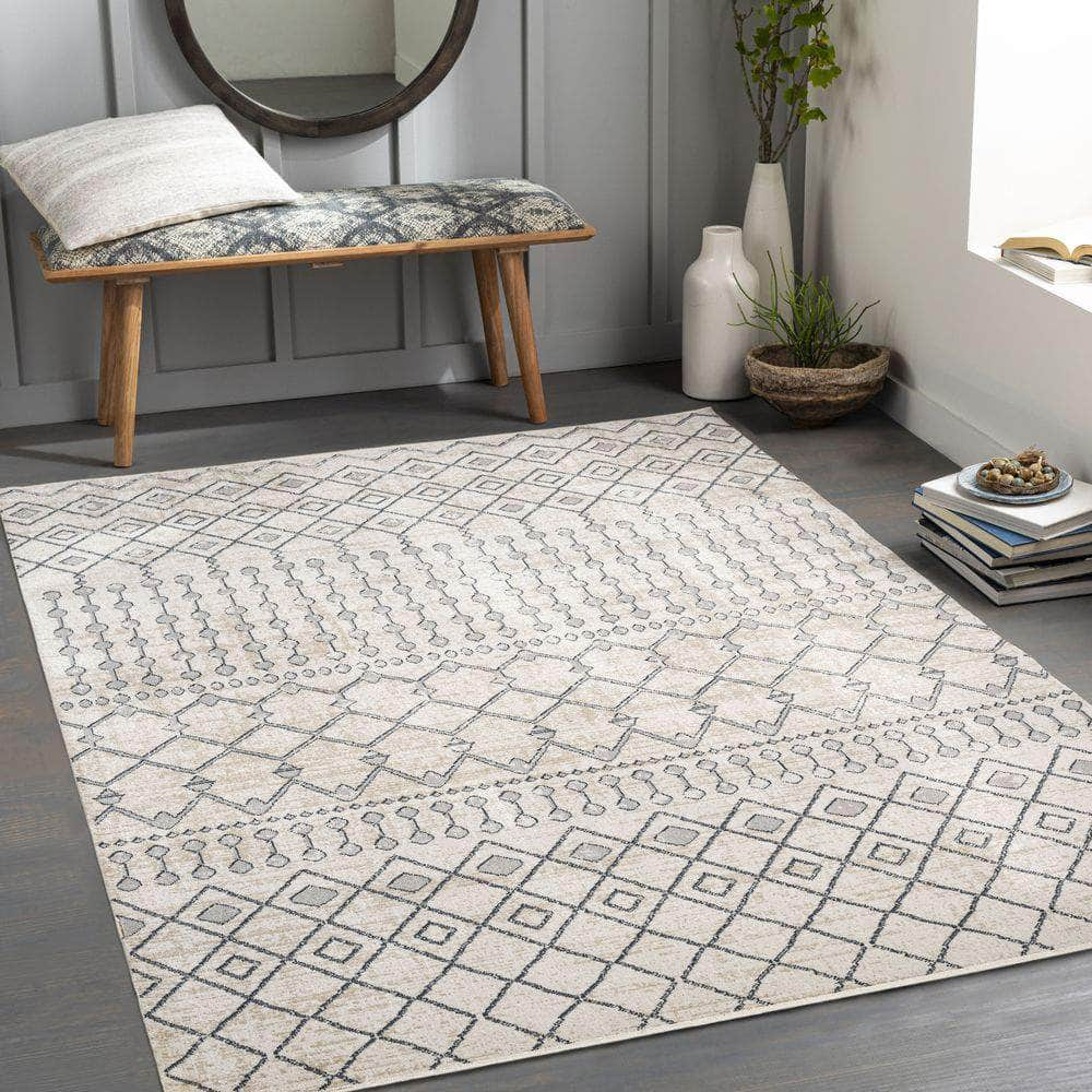 Machine Woven LVR-2339 Ink Blue, Gray Rugs #color_ink blue, gray