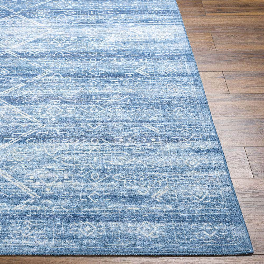 Machine Woven HRH-2307 Dark Blue, Denim Rugs #color_dark blue, denim