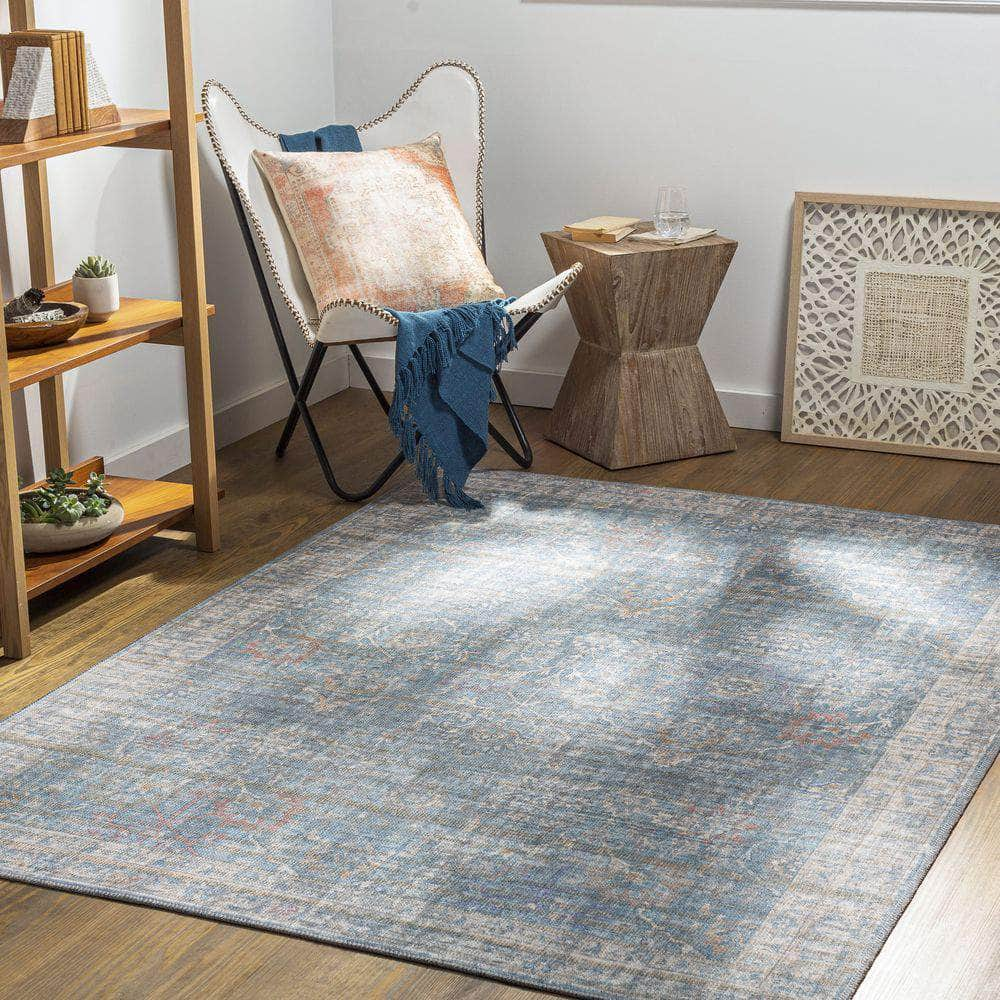 Machine Woven COB-2300 Light Blue, Blue Rugs #color_light blue, blue