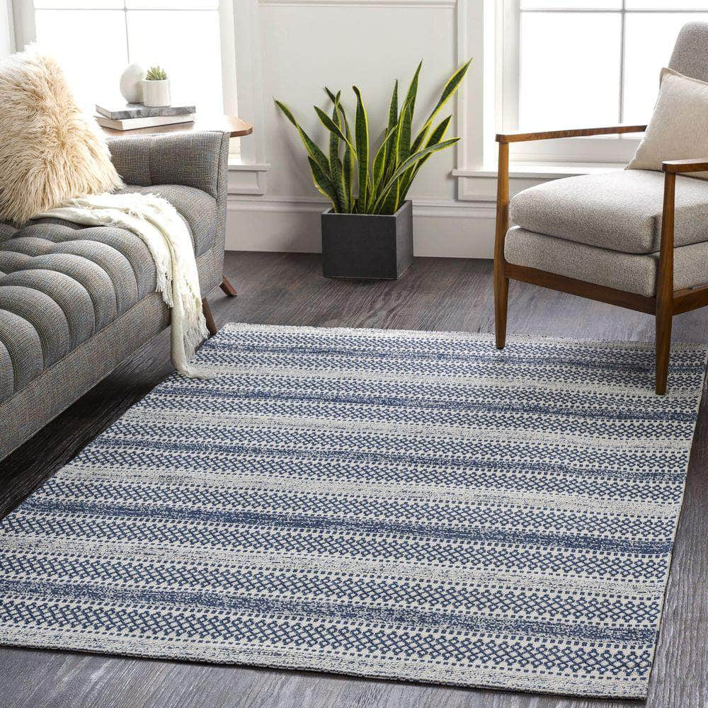 Machine Woven LCS-2311 Navy, White Rugs #color_navy, white