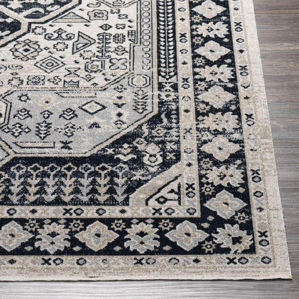 Machine Woven LVR-2324 Black, Ink Blue Rugs #color_black, ink blue