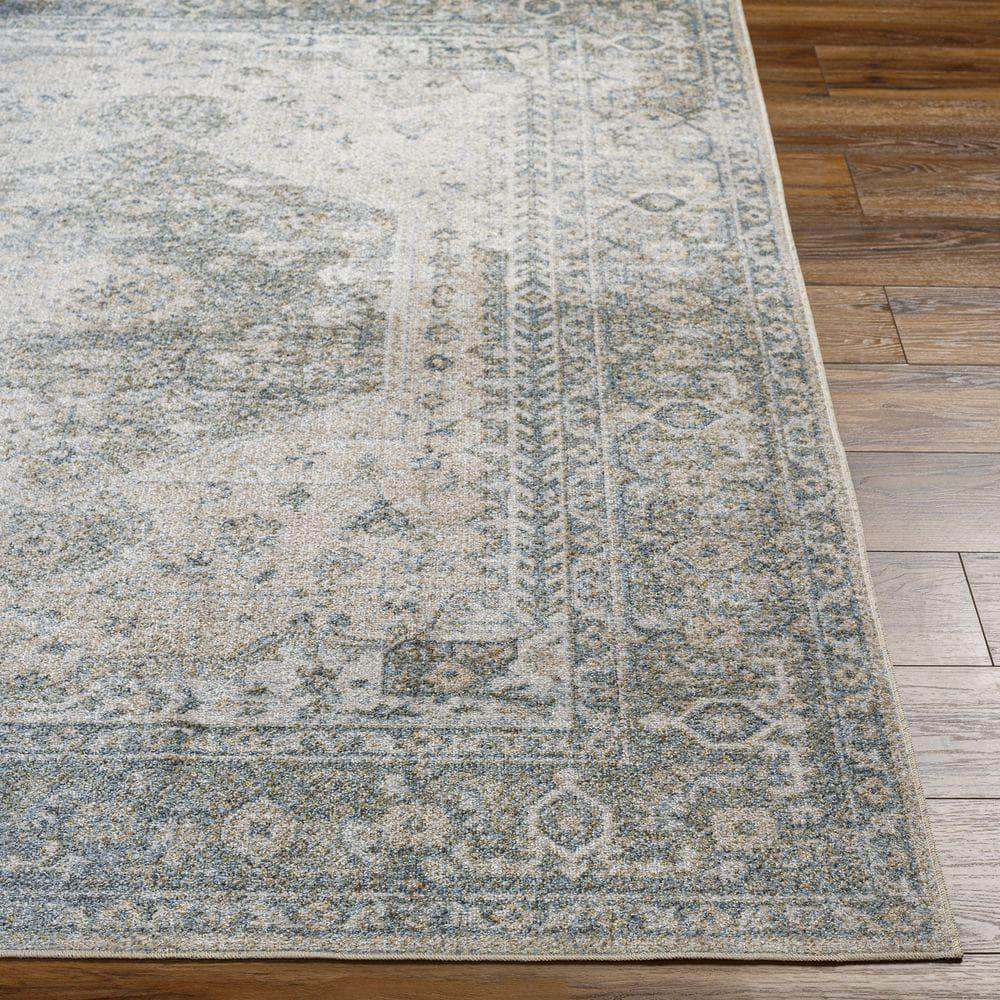 Machine Woven LLL-2307 Gray, Dark Blue Rugs #color_gray, dark blue