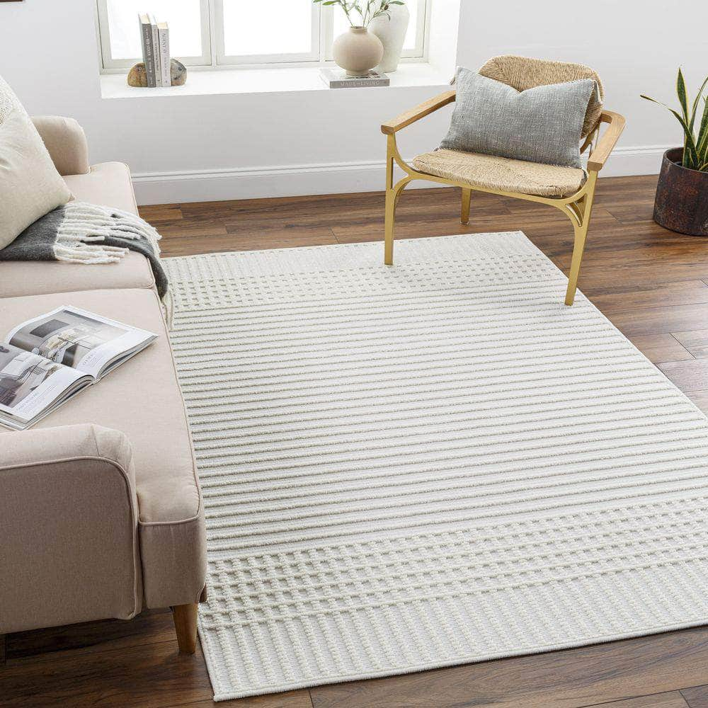 Machine Woven LYA-2306 White, Off-White Rugs #color_white, off-white