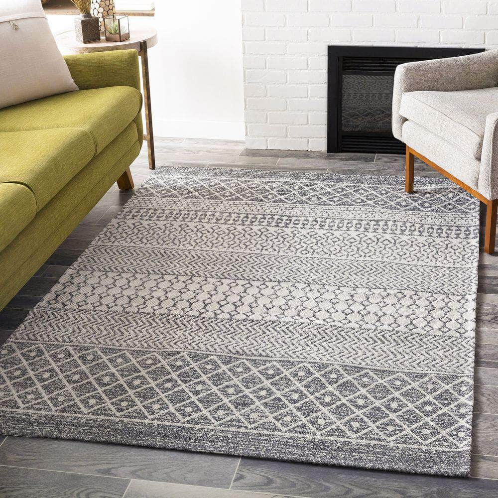 Machine Woven LCS-2305 Charcoal, White Rugs #color_charcoal, white