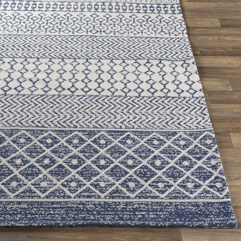 Machine Woven LCS-2307 Navy, White Rugs #color_navy, white