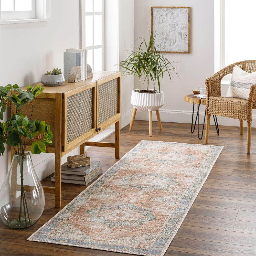 Machine Woven AML-2309 Rust, Light Gray Rugs #color_rust, light gray