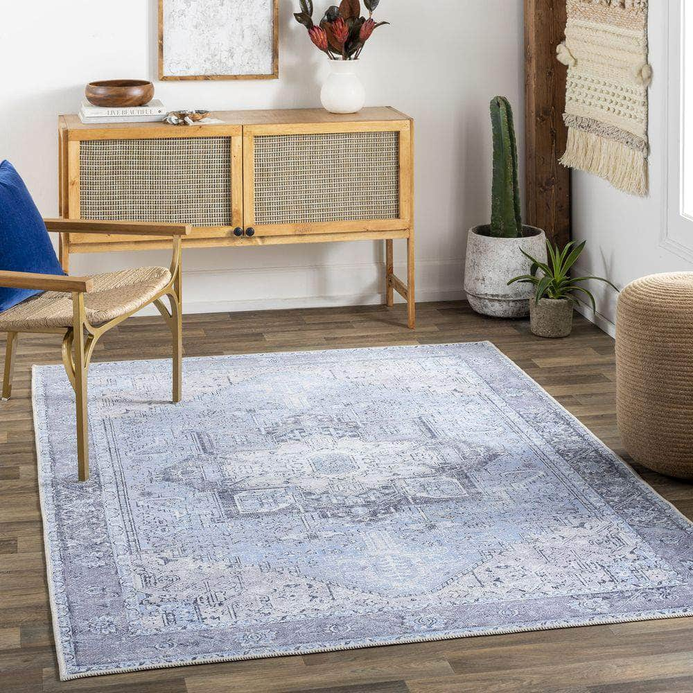 Machine Woven AML-2358 Light Gray, Denim Rugs #color_light gray, denim