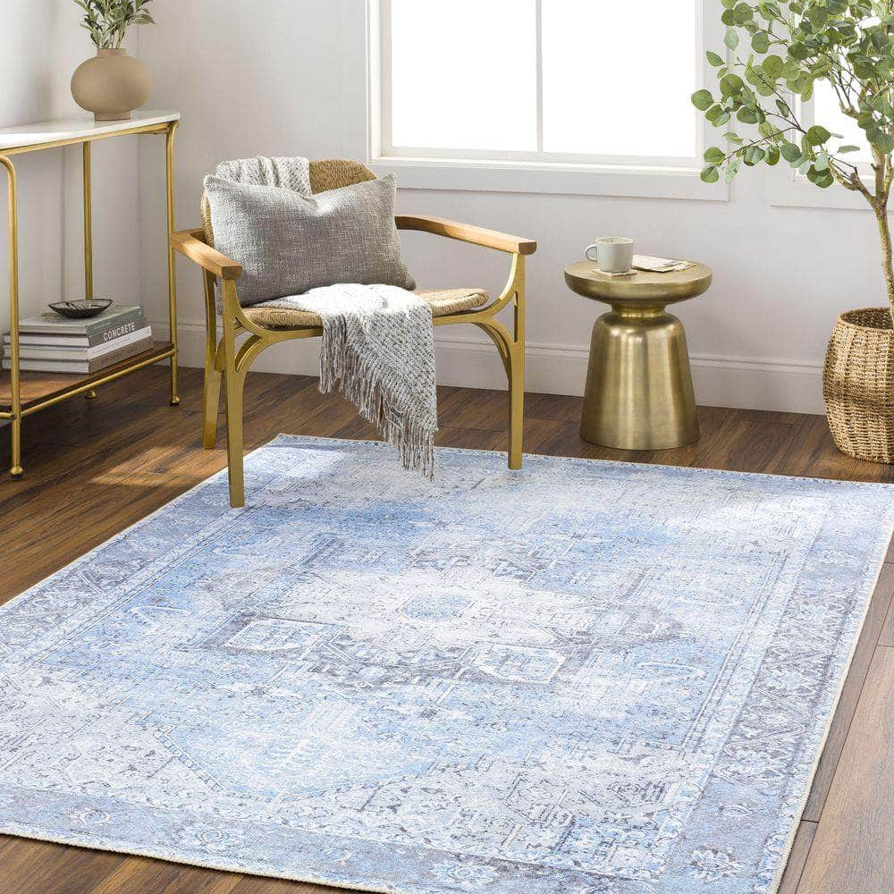 Machine Woven AML-2362 Light Blue, Ice Blue Rugs #color_light blue, ice blue