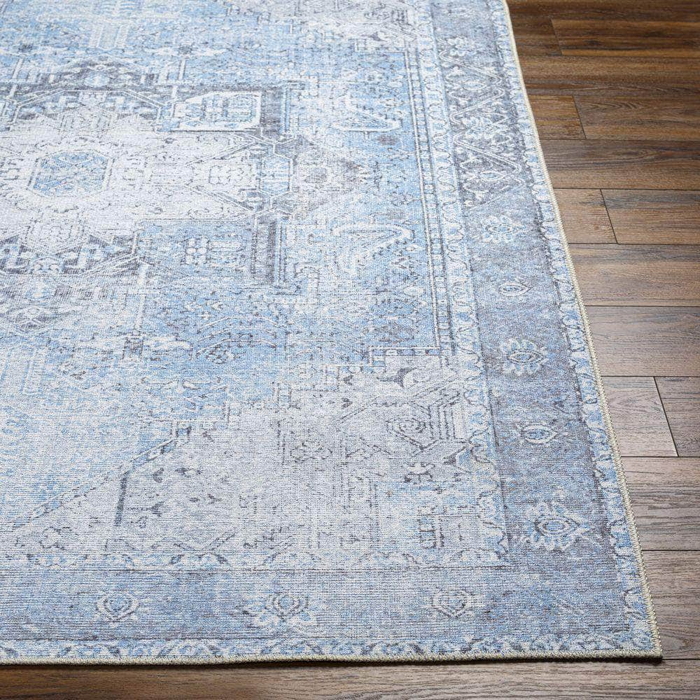 Machine Woven AML-2362 Light Blue, Ice Blue Rugs #color_light blue, ice blue