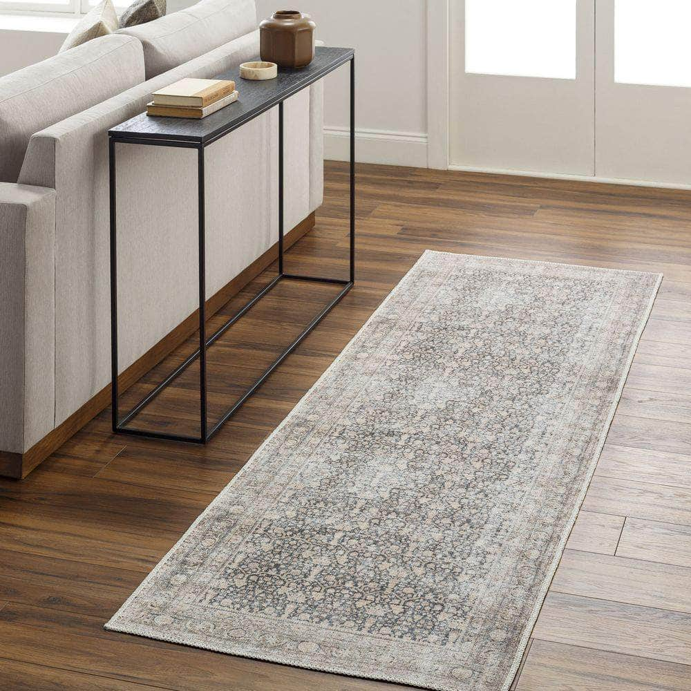 Machine Woven AML-2387 Black, Blush Rugs #color_black, blush