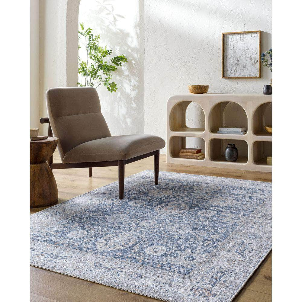 Machine Woven VNY-2306 Dark Blue, Denim Rugs #color_dark blue, denim