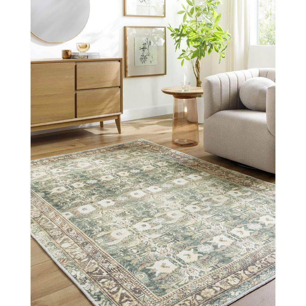 Machine Woven AML-2396 Olive, Medium Green Rugs #color_olive, medium green