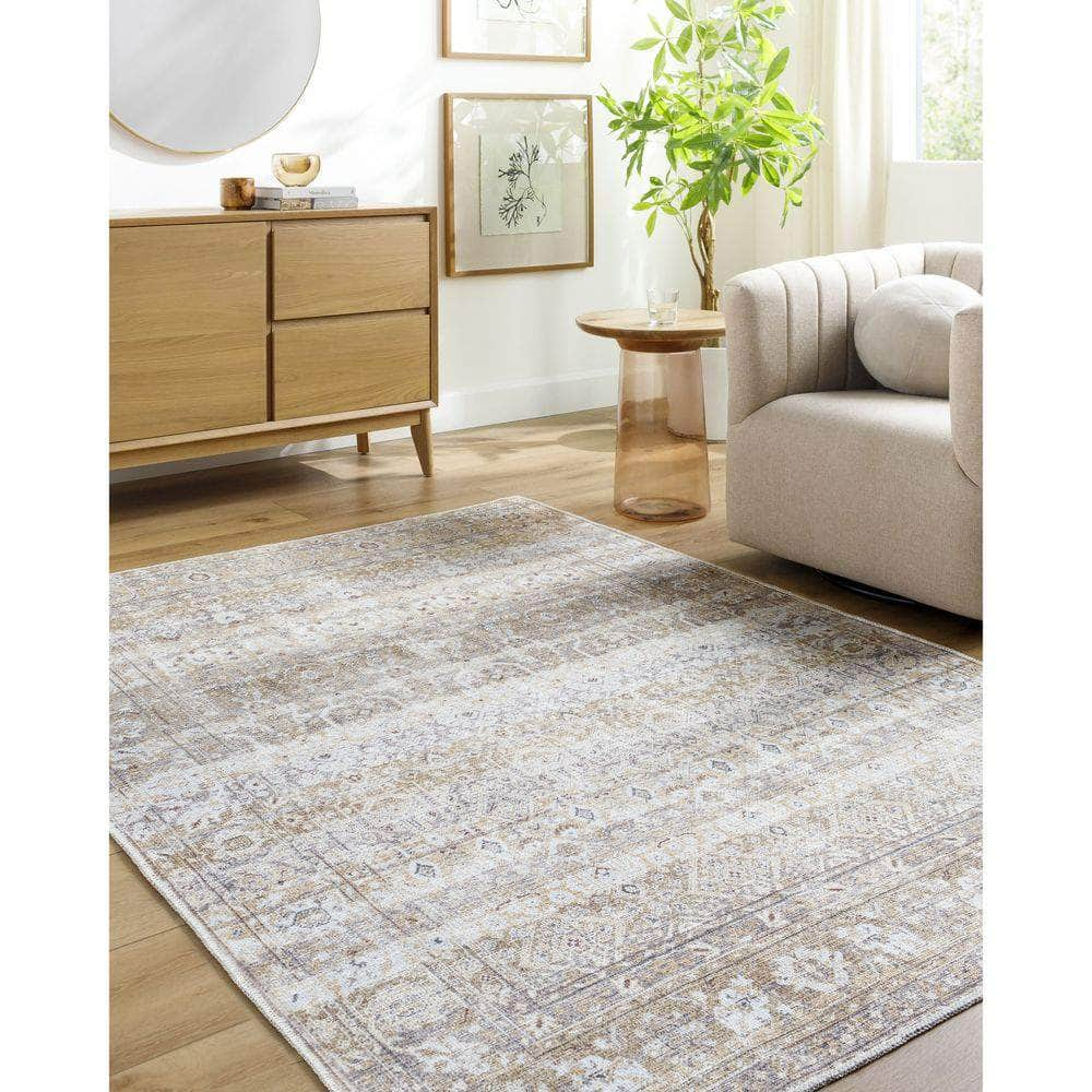 Machine Woven AML-2400 Beige, Light Brown Rugs #color_beige, light brown