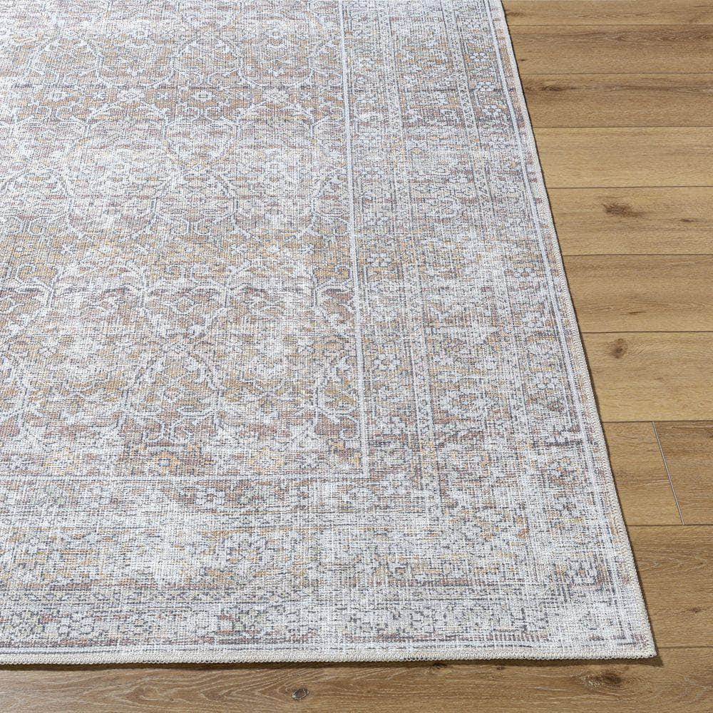 Machine Woven PNWRN-2303 Light Brown, Cream Rugs #color_light brown, cream