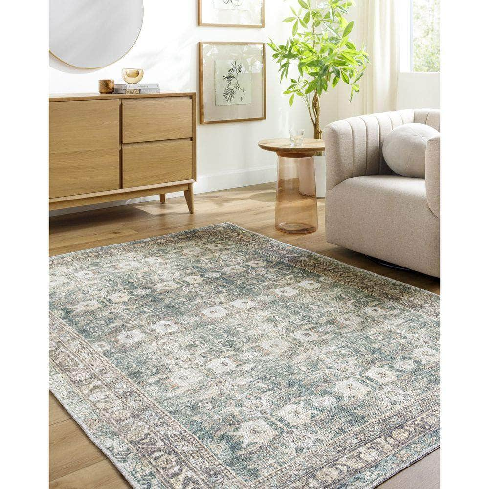 Machine Woven VNY-2316 Medium Green, Sage Rugs #color_medium green, sage