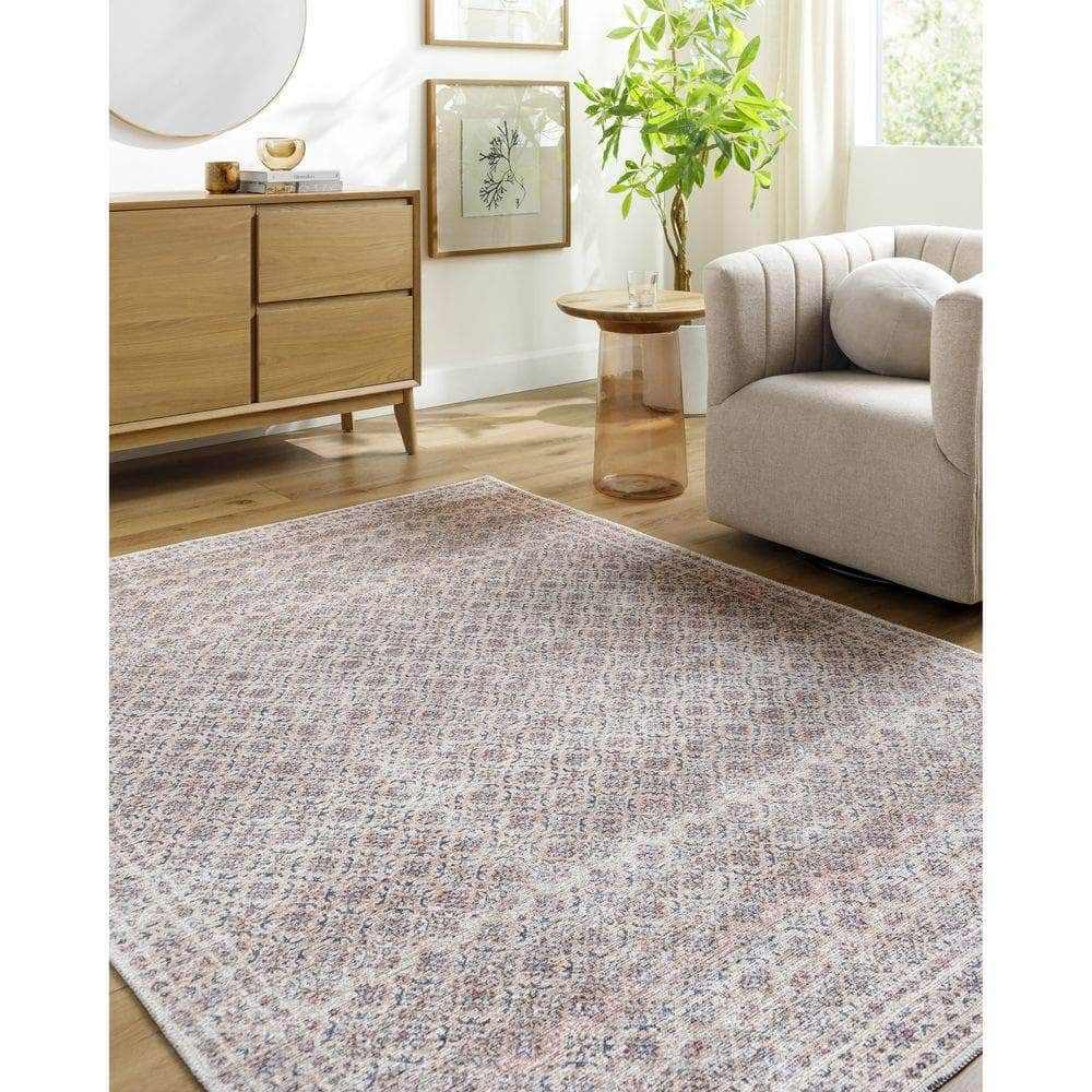 Machine Woven VNY-2321 Beige, Charcoal Rugs #color_beige, charcoal