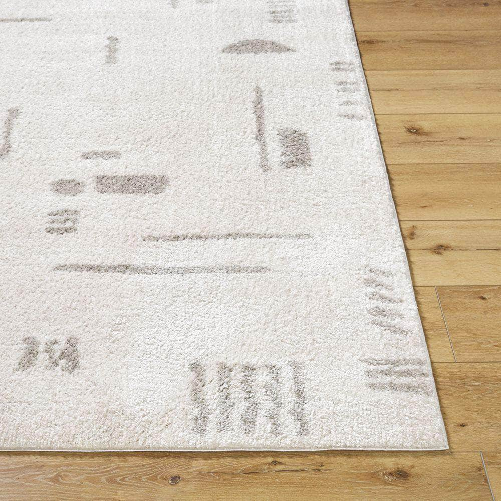 Machine Woven FSG-2304 Light Beige, Medium Gray Rugs #color_light beige, medium gray