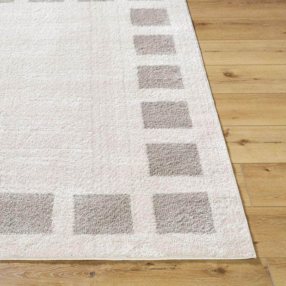 Machine Woven FSG-2317 Light Beige, Medium Gray Rugs #color_light beige, medium gray