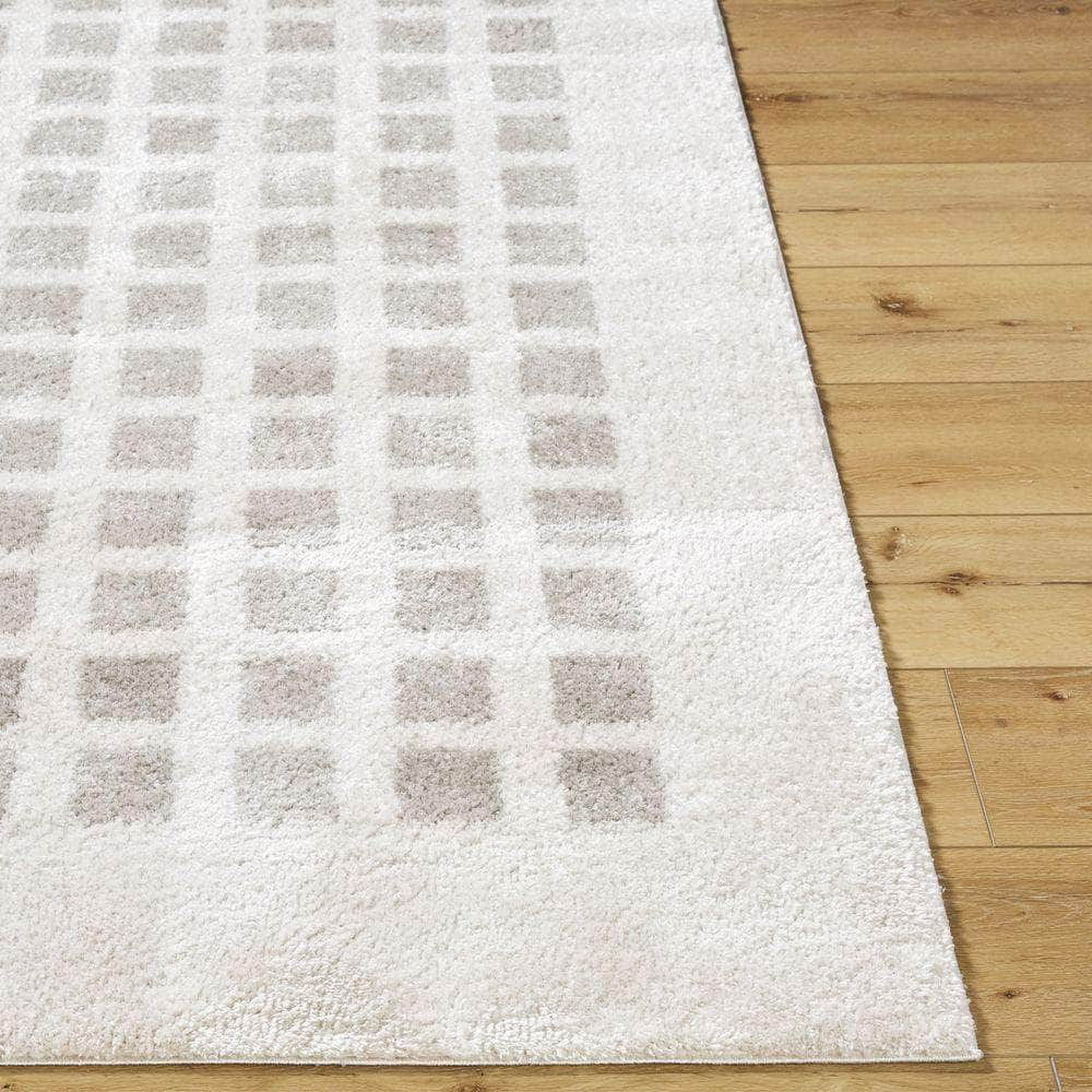 Machine Woven FSG-2322 Light Beige, Medium Gray Rugs #color_light beige, medium gray