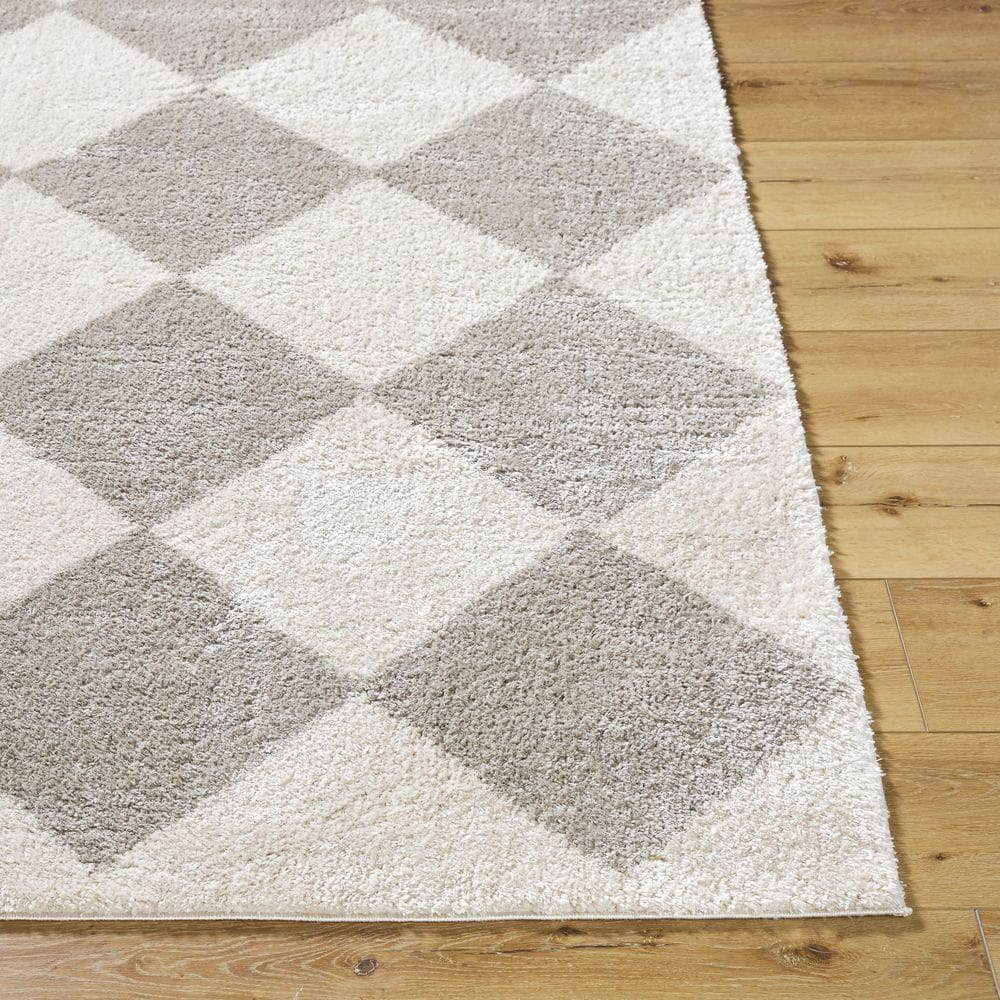 Machine Woven FSG-2327 Light Beige, Medium Gray Rugs #color_light beige, medium gray