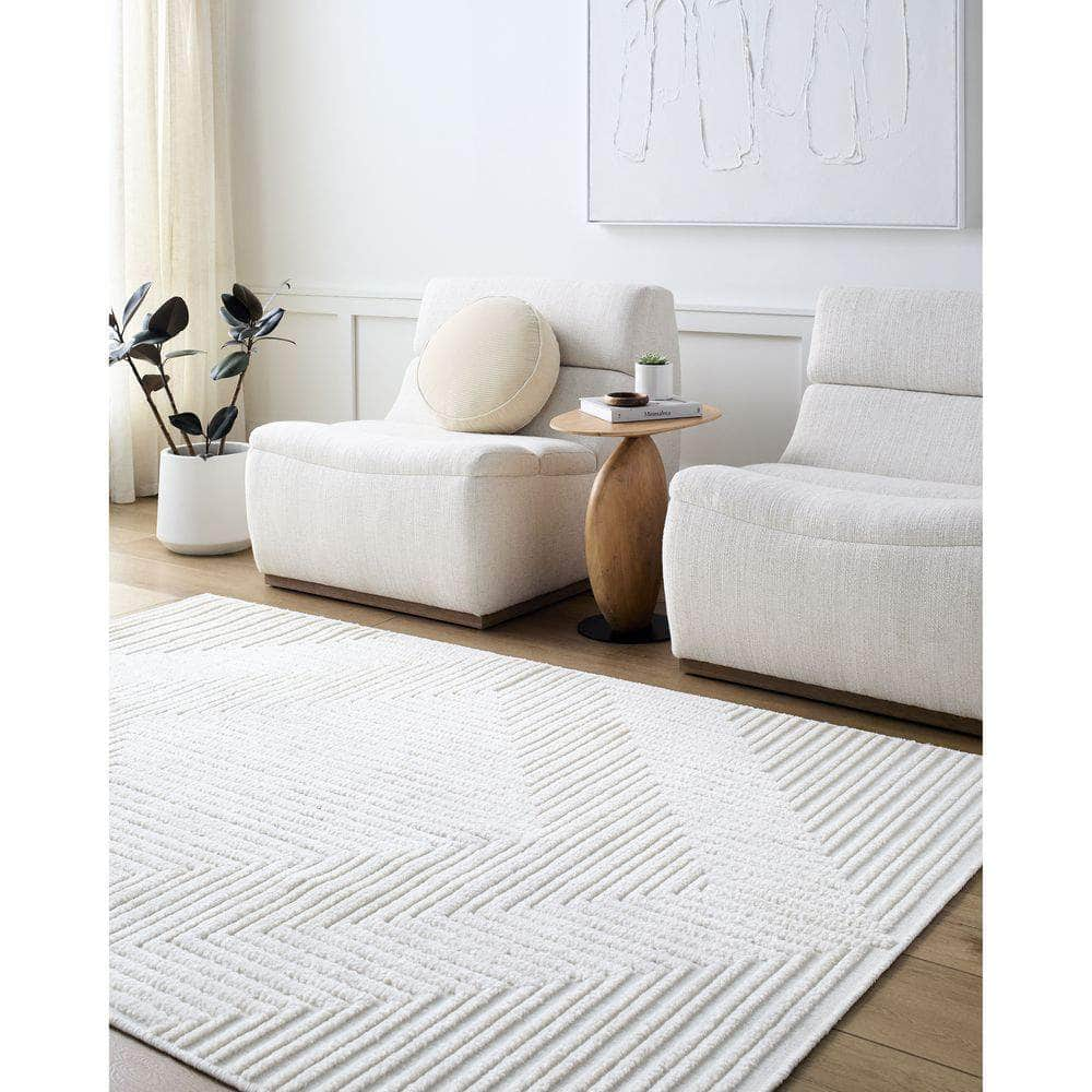 Machine Woven LYA-2337 Cream, White Rugs #color_cream, white