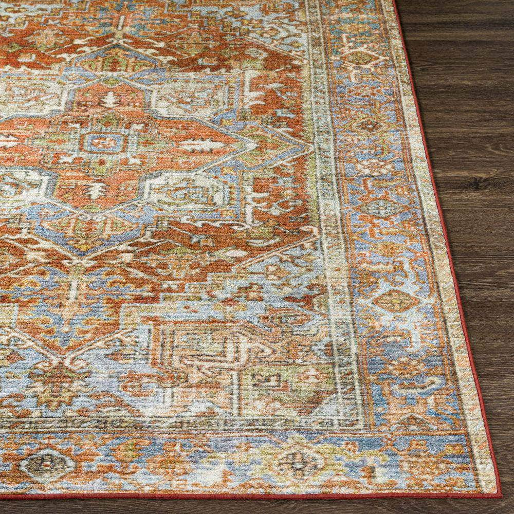 Machine Woven LEC-2306 Rust, Dusty Coral Rugs #color_rust, dusty coral