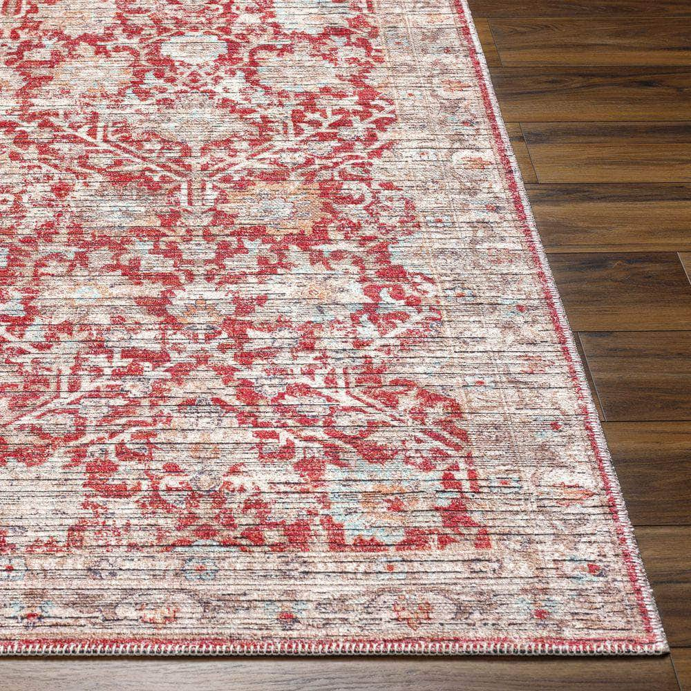 Machine Woven NLT-2300 Red, Light Gray Rugs #color_red, light gray