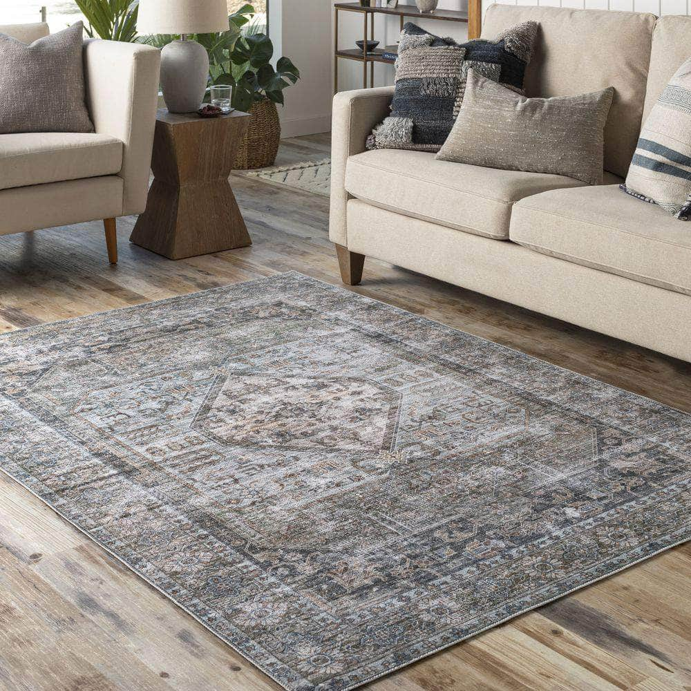 Machine Woven RGE-2311 Pale Blue, Black Rugs #color_pale blue, black