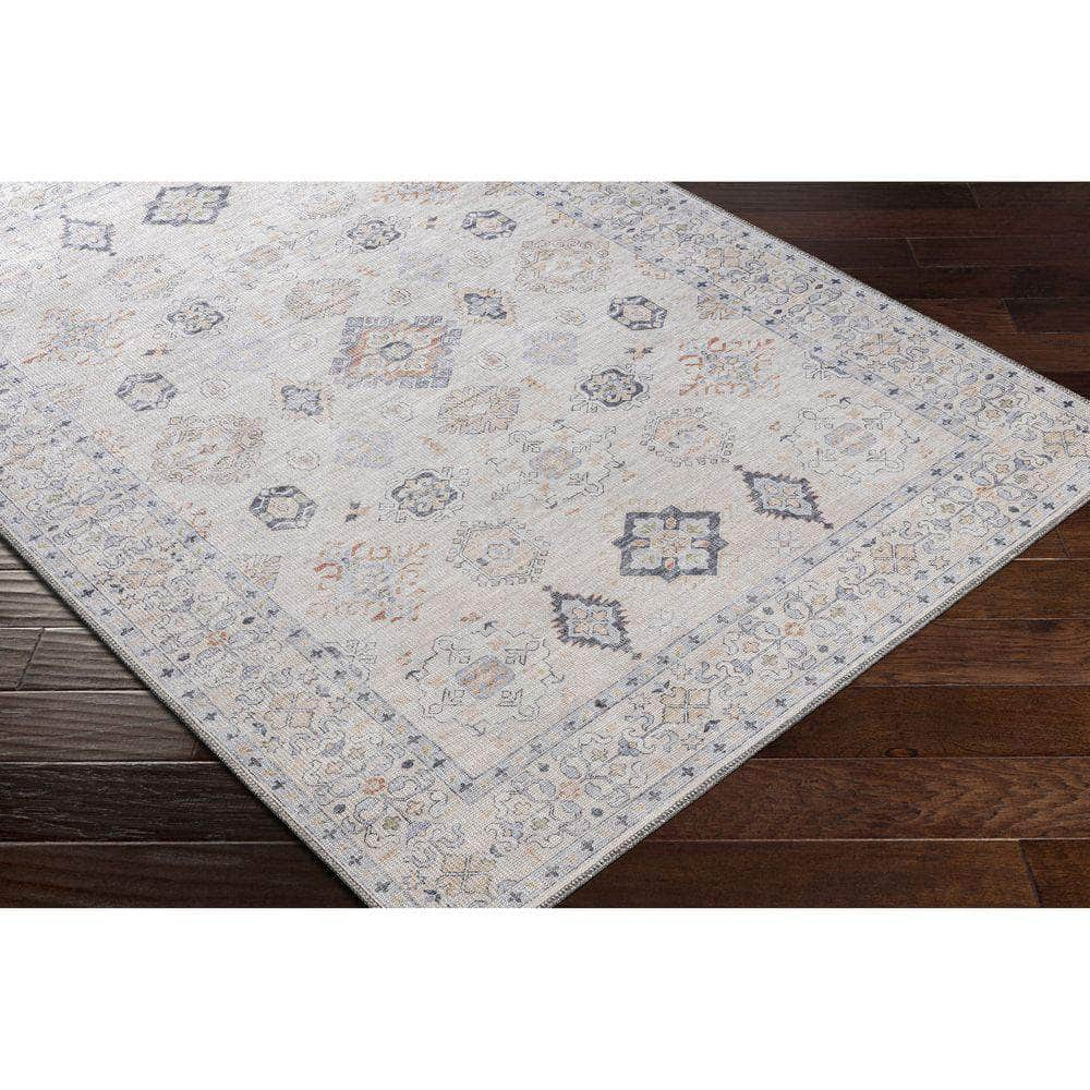 Machine Woven ALY-2302 Rust, Dark Blue Rugs #color_rust, dark blue