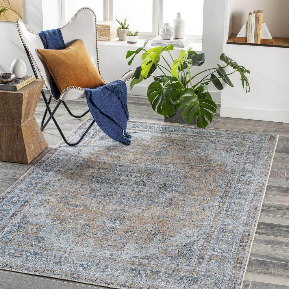 Machine Woven THI-2705 Blue, Slate Rugs #color_blue, slate