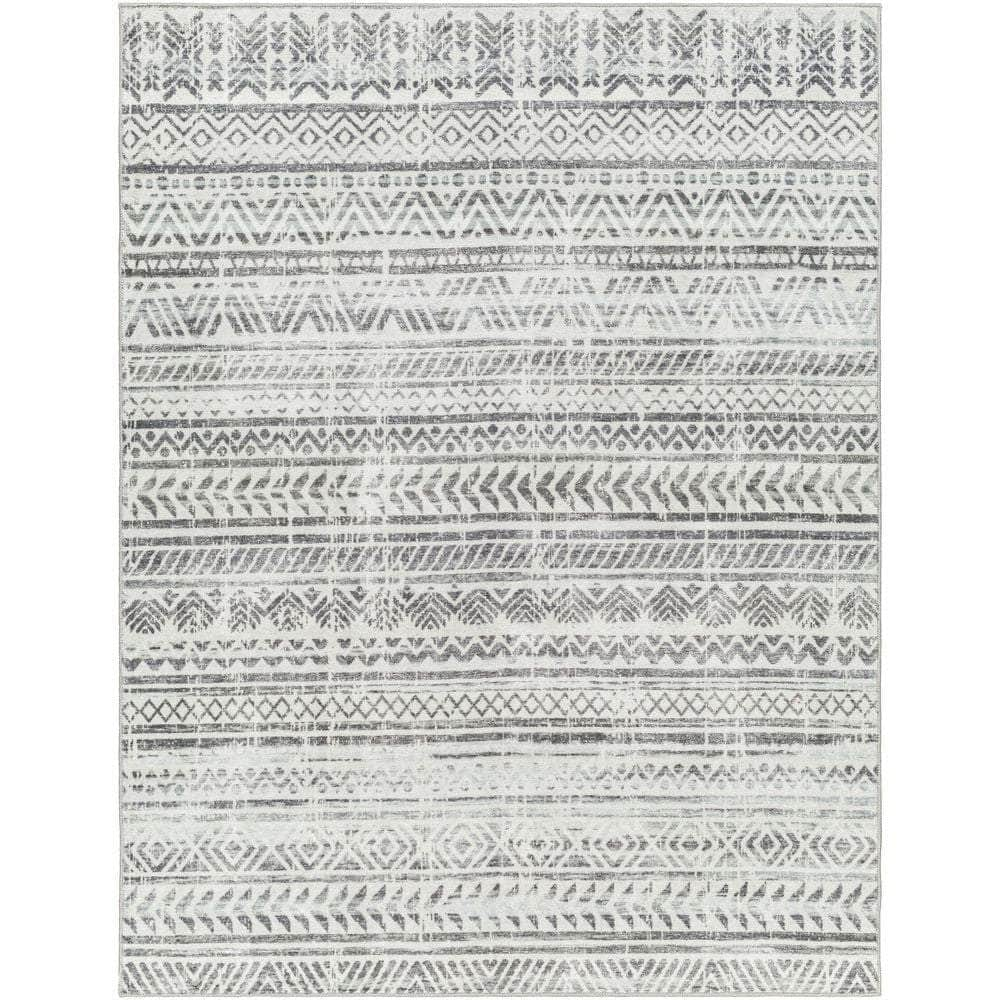 Machine Woven HRH-2301 Medium Gray, Gray Rugs #color_medium gray, gray