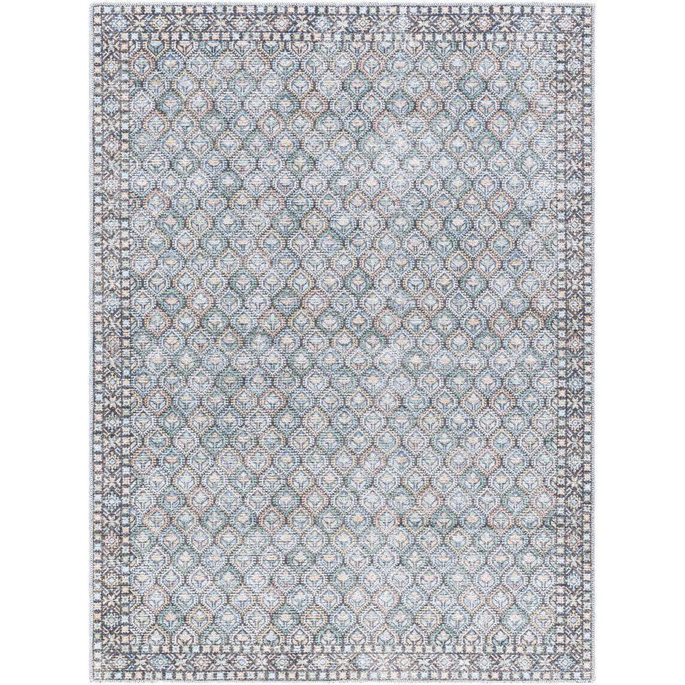 Machine Woven VNY-2320 Medium Green, Seafoam Rugs #color_medium green, seafoam