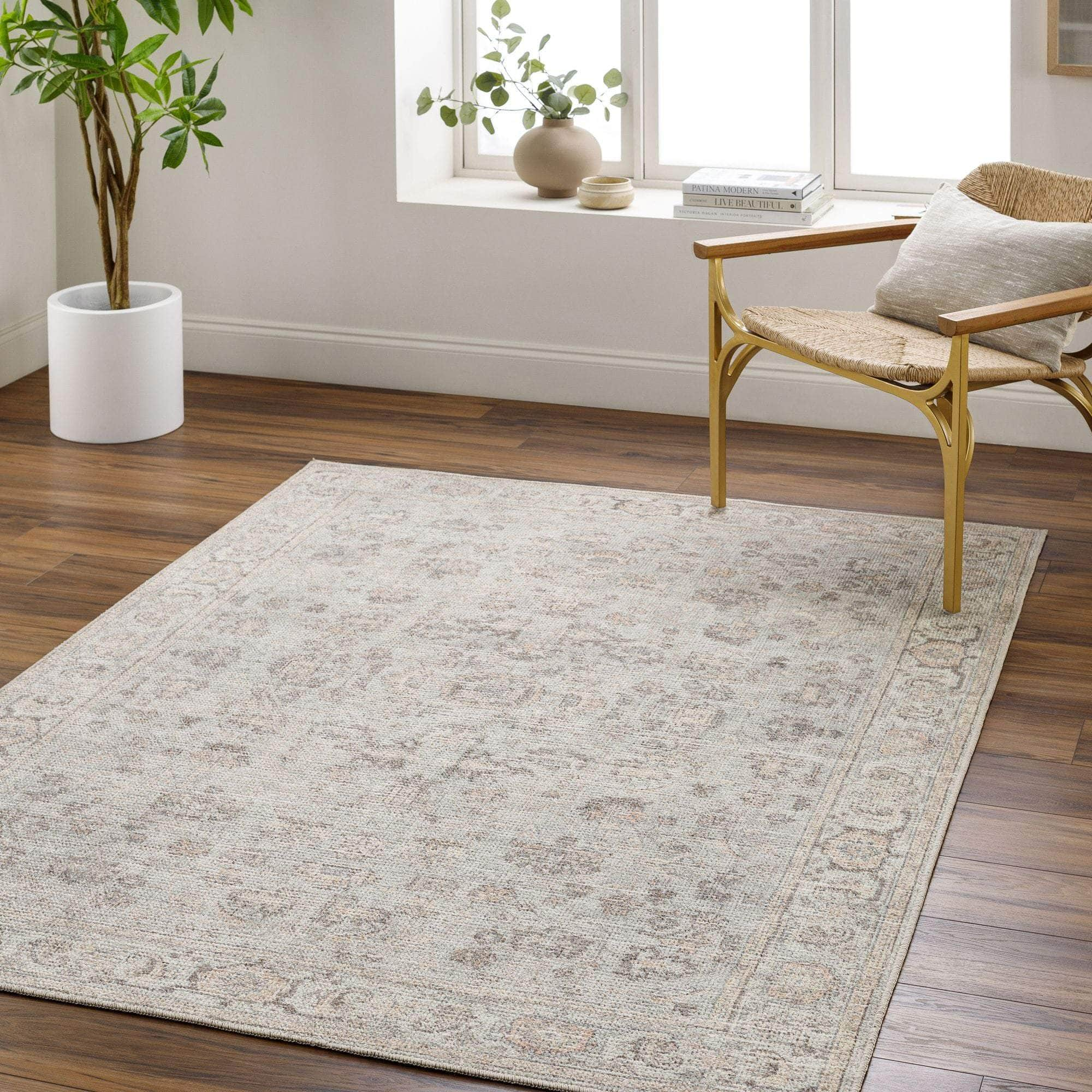 Machine Woven PNWOL-2303 Gray, Tan, Charcoal, Brown, Cream, Light Beige Rugs #color_gray, tan, charcoal, brown, cream, light beige