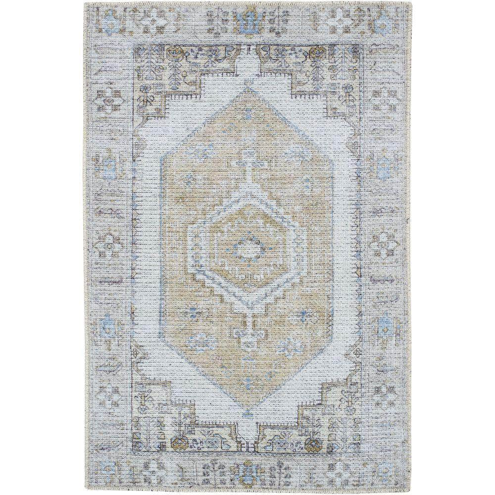 Machine Woven AML-2369 Mustard, Light Sage Rugs #color_mustard, light sage