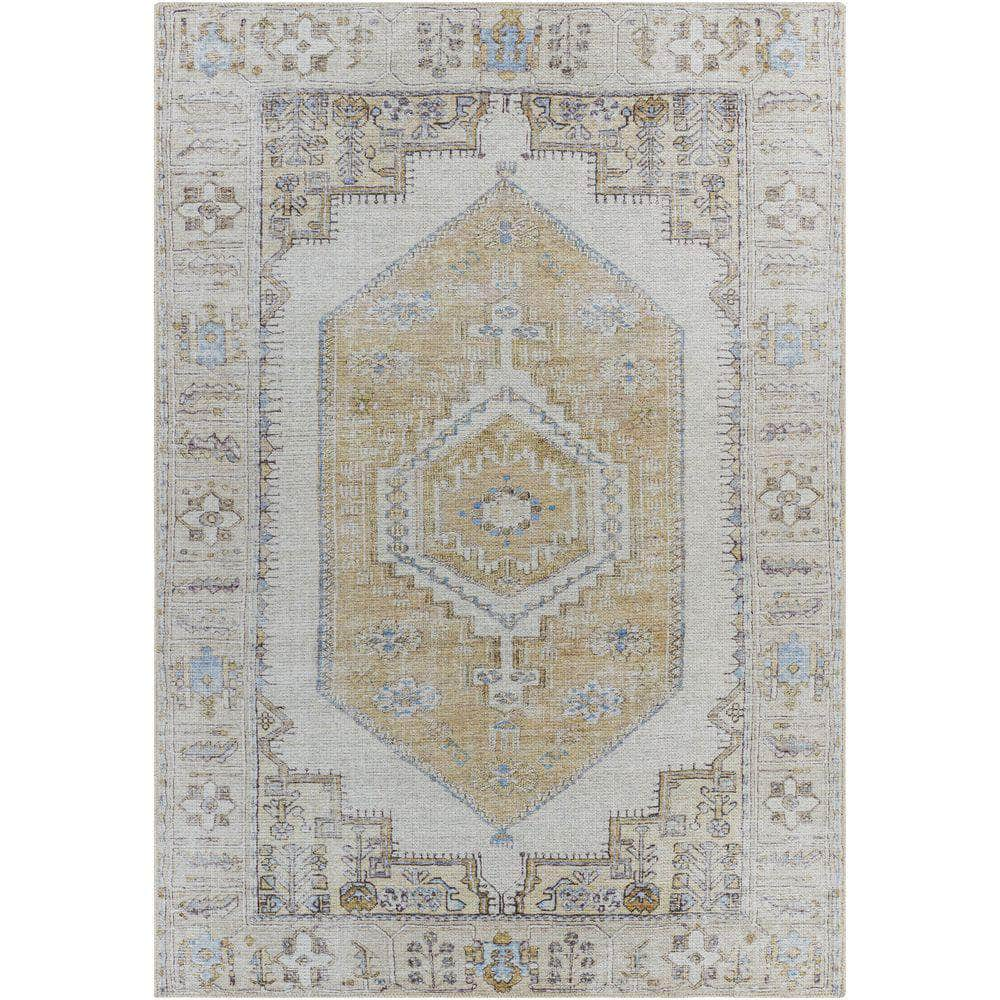 Machine Woven AML-2369 Mustard, Light Sage Rugs #color_mustard, light sage