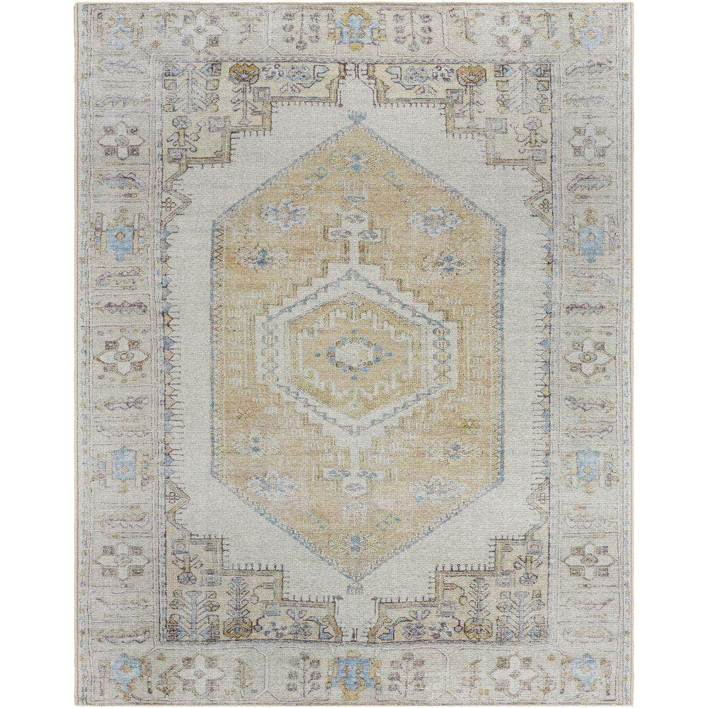 Machine Woven AML-2369 Mustard, Light Sage Rugs #color_mustard, light sage